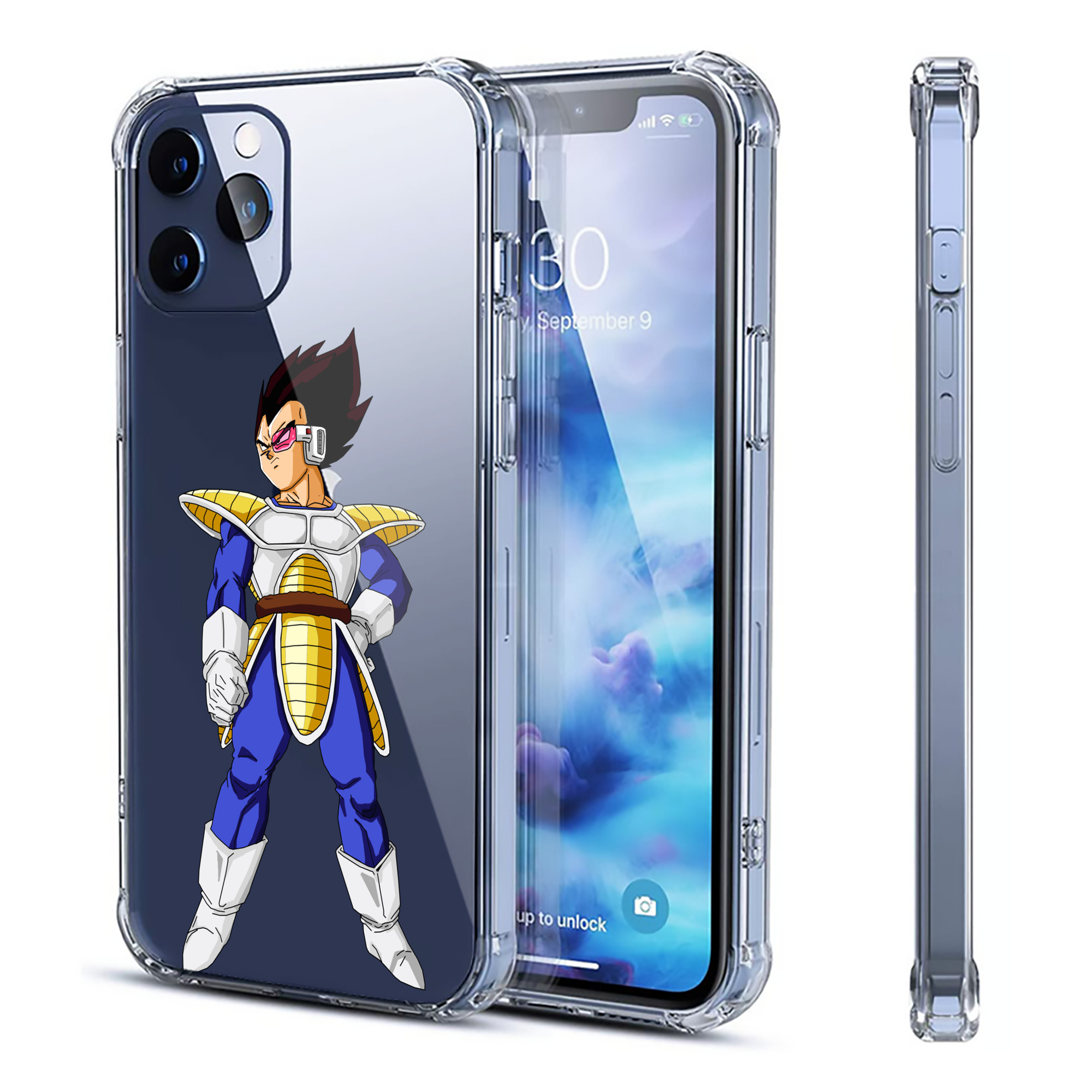 （画像用） ドラゴンボール ベジータ四世（Bejīta Yonsei）DRAGON BALL Vegeta IV 【iPhone 12シリーズ対応】透明スマホケース（クリアソフトケース）